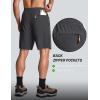 image:imageMAGCOMSEN Mens Hiking Shorts 9 Quick Dry Lightweight Running Shorts with Zipper Pockets for Workout Athletic SportDark Grey