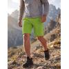image:imageMAGCOMSEN Mens Hiking Shorts 9 Quick Dry Lightweight Running Shorts with Zipper Pockets for Workout Athletic SportFruit Green