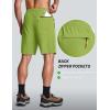 image:imageMAGCOMSEN Mens Hiking Shorts 9 Quick Dry Lightweight Running Shorts with Zipper Pockets for Workout Athletic SportFruit Green