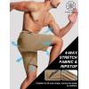 image:imageMAGCOMSEN Mens Hiking Shorts 9 Quick Dry Lightweight Running Shorts with Zipper Pockets for Workout Athletic SportKhaki