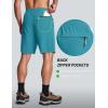 image:imageMAGCOMSEN Mens Hiking Shorts 9 Quick Dry Lightweight Running Shorts with Zipper Pockets for Workout Athletic SportLake Blue