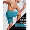 image:imageMAGCOMSEN Mens Hiking Shorts 9 Quick Dry Lightweight Running Shorts with Zipper Pockets for Workout Athletic SportLake Blue