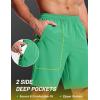 image:imageMAGCOMSEN Mens Hiking Shorts 9 Quick Dry Lightweight Running Shorts with Zipper Pockets for Workout Athletic SportMint Green