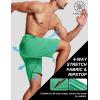 image:imageMAGCOMSEN Mens Hiking Shorts 9 Quick Dry Lightweight Running Shorts with Zipper Pockets for Workout Athletic SportMint Green