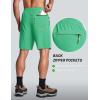 image:imageMAGCOMSEN Mens Hiking Shorts 9 Quick Dry Lightweight Running Shorts with Zipper Pockets for Workout Athletic SportMint Green
