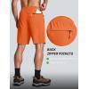 image:imageMAGCOMSEN Mens Hiking Shorts 9 Quick Dry Lightweight Running Shorts with Zipper Pockets for Workout Athletic SportOrange