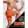 image:imageMAGCOMSEN Mens Hiking Shorts 9 Quick Dry Lightweight Running Shorts with Zipper Pockets for Workout Athletic SportOrange