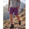 image:imageMAGCOMSEN Mens Hiking Shorts 9 Quick Dry Lightweight Running Shorts with Zipper Pockets for Workout Athletic SportPurple Red