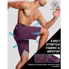 image:imageMAGCOMSEN Mens Hiking Shorts 9 Quick Dry Lightweight Running Shorts with Zipper Pockets for Workout Athletic SportPurple Red