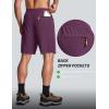image:imageMAGCOMSEN Mens Hiking Shorts 9 Quick Dry Lightweight Running Shorts with Zipper Pockets for Workout Athletic SportPurple Red