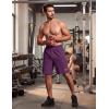 image:imageMAGCOMSEN Mens Hiking Shorts 9 Quick Dry Lightweight Running Shorts with Zipper Pockets for Workout Athletic SportPurple Red