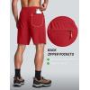image:imageMAGCOMSEN Mens Hiking Shorts 9 Quick Dry Lightweight Running Shorts with Zipper Pockets for Workout Athletic SportTomato Red