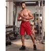 image:imageMAGCOMSEN Mens Hiking Shorts 9 Quick Dry Lightweight Running Shorts with Zipper Pockets for Workout Athletic SportTomato Red