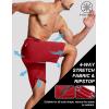 image:imageMAGCOMSEN Mens Hiking Shorts 9 Quick Dry Lightweight Running Shorts with Zipper Pockets for Workout Athletic SportTomato Red