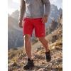 image:imageMAGCOMSEN Mens Hiking Shorts 9 Quick Dry Lightweight Running Shorts with Zipper Pockets for Workout Athletic SportTomato Red