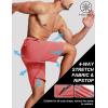 image:imageMAGCOMSEN Mens Hiking Shorts 9 Quick Dry Lightweight Running Shorts with Zipper Pockets for Workout Athletic SportWatermelon Red