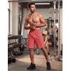 image:imageMAGCOMSEN Mens Hiking Shorts 9 Quick Dry Lightweight Running Shorts with Zipper Pockets for Workout Athletic SportWatermelon Red