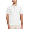 image:imageMAGCOMSEN Mens Polo Shirts Short Sleeve Collared Shirt Moisture Wicking Dry Fit Performance Golf Casual Work ShirtsWhite