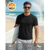 image:imageMAGCOMSEN Mens Short Sleeve UPF 50 TShirt Quick Dry Workout Athletic Running Swim Tops Tee Rash Guard Performance Shirts02black