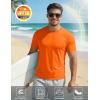 image:imageMAGCOMSEN Mens Short Sleeve UPF 50 TShirt Quick Dry Workout Athletic Running Swim Tops Tee Rash Guard Performance Shirts03orange