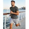 image:imageMAGCOMSEN Mens Short Sleeve UPF 50 TShirt Quick Dry Workout Athletic Running Swim Tops Tee Rash Guard Performance ShirtsDark Grey