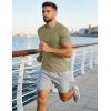 image:imageMAGCOMSEN Mens Short Sleeve UPF 50 TShirt Quick Dry Workout Athletic Running Swim Tops Tee Rash Guard Performance ShirtsDull Cyan