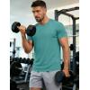 image:imageMAGCOMSEN Mens Short Sleeve UPF 50 TShirt Quick Dry Workout Athletic Running Swim Tops Tee Rash Guard Performance ShirtsGrey Green