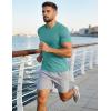image:imageMAGCOMSEN Mens Short Sleeve UPF 50 TShirt Quick Dry Workout Athletic Running Swim Tops Tee Rash Guard Performance ShirtsGrey Green