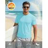 image:imageMAGCOMSEN Mens Short Sleeve UPF 50 TShirt Quick Dry Workout Athletic Running Swim Tops Tee Rash Guard Performance ShirtsLake Blue