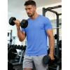 image:imageMAGCOMSEN Mens Short Sleeve UPF 50 TShirt Quick Dry Workout Athletic Running Swim Tops Tee Rash Guard Performance ShirtsLight Blue