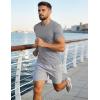 image:imageMAGCOMSEN Mens Short Sleeve UPF 50 TShirt Quick Dry Workout Athletic Running Swim Tops Tee Rash Guard Performance ShirtsLight Grey