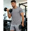 image:imageMAGCOMSEN Mens Short Sleeve UPF 50 TShirt Quick Dry Workout Athletic Running Swim Tops Tee Rash Guard Performance ShirtsLight Grey