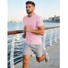 image:imageMAGCOMSEN Mens Short Sleeve UPF 50 TShirt Quick Dry Workout Athletic Running Swim Tops Tee Rash Guard Performance ShirtsLight Pink