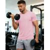 image:imageMAGCOMSEN Mens Short Sleeve UPF 50 TShirt Quick Dry Workout Athletic Running Swim Tops Tee Rash Guard Performance ShirtsLight Pink