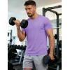 image:imageMAGCOMSEN Mens Short Sleeve UPF 50 TShirt Quick Dry Workout Athletic Running Swim Tops Tee Rash Guard Performance ShirtsLight Purple