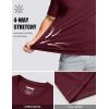 image:imageMAGCOMSEN Mens Short Sleeve UPF 50 TShirt Quick Dry Workout Athletic Running Swim Tops Tee Rash Guard Performance ShirtsWine