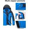 image:imageMAGCOMSEN Mens Waterproof Rain Jacket with Hood Windbreaker 4 Pockets Raincoat for Hiking Camping Fishing Travel