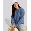 image:imageMAGCOMSEN Sweatshirt for Women Fleece Lined Crewneck Loose Fit Winter Warm Trendy Sweaters Long Sleeve TopsBlue Grey
