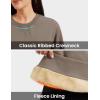image:imageMAGCOMSEN Sweatshirt for Women Fleece Lined Crewneck Loose Fit Winter Warm Trendy Sweaters Long Sleeve TopsCoffee Grey