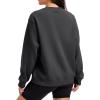 image:imageMAGCOMSEN Sweatshirt for Women Fleece Lined Crewneck Loose Fit Winter Warm Trendy Sweaters Long Sleeve TopsDark Grey