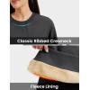 image:imageMAGCOMSEN Sweatshirt for Women Fleece Lined Crewneck Loose Fit Winter Warm Trendy Sweaters Long Sleeve TopsDark Grey