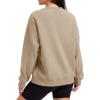 image:imageMAGCOMSEN Sweatshirt for Women Fleece Lined Crewneck Loose Fit Winter Warm Trendy Sweaters Long Sleeve TopsKhaki