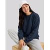 image:imageMAGCOMSEN Sweatshirt for Women Fleece Lined Crewneck Loose Fit Winter Warm Trendy Sweaters Long Sleeve TopsNavy