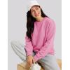 image:imageMAGCOMSEN Sweatshirt for Women Fleece Lined Crewneck Loose Fit Winter Warm Trendy Sweaters Long Sleeve TopsPink