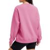 image:imageMAGCOMSEN Sweatshirt for Women Fleece Lined Crewneck Loose Fit Winter Warm Trendy Sweaters Long Sleeve TopsPink