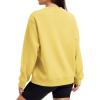 image:imageMAGCOMSEN Sweatshirt for Women Fleece Lined Crewneck Loose Fit Winter Warm Trendy Sweaters Long Sleeve TopsYellow