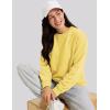 image:imageMAGCOMSEN Sweatshirt for Women Fleece Lined Crewneck Loose Fit Winter Warm Trendy Sweaters Long Sleeve TopsYellow