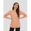 image:imageMAGCOMSEN Womens Fleece Lined Sweatshirt Crewneck Cotton Pullover Fall Winter Casual Long Sleeve Warm Soft TopsApricot