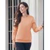 image:imageMAGCOMSEN Womens Fleece Lined Sweatshirt Crewneck Cotton Pullover Fall Winter Casual Long Sleeve Warm Soft TopsApricot