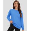 image:imageMAGCOMSEN Womens Fleece Lined Sweatshirt Crewneck Cotton Pullover Fall Winter Casual Long Sleeve Warm Soft TopsAzure
